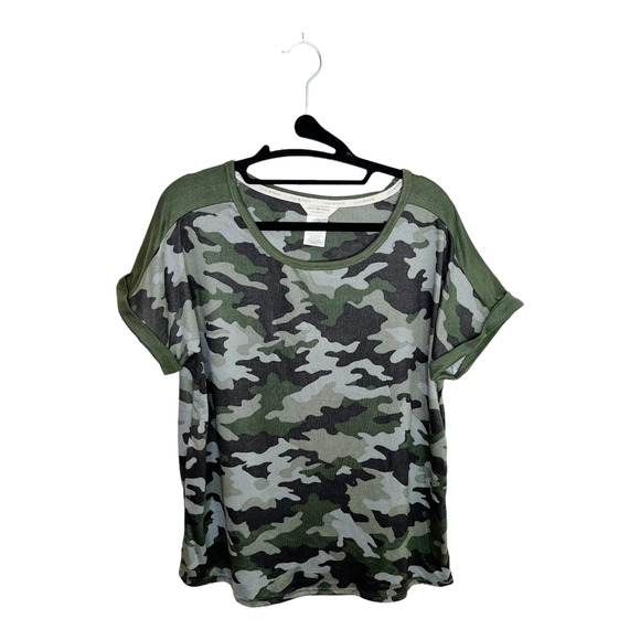 Lucky Brand Other - Lucky Brand Women's  Distressed Camo Green Sleep Tee Size XL